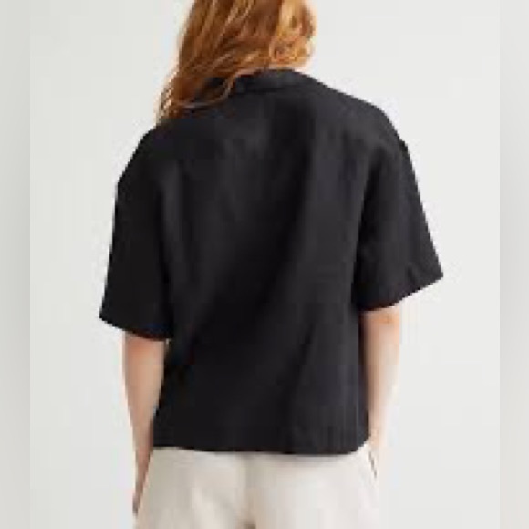 Black linen button up - Picture 6 of 6